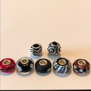 Authentic Pandora Glass Beads & Charm Spacers